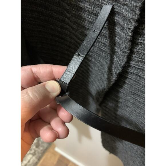 Katherine Barclay Womens Wool Blazer Sz S Gray Button Layer Belt Cardigan Career - Picture 6 of 16